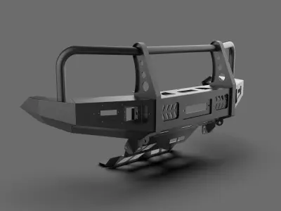 Off-Road Front Metal Bumper Low-poly 3D model