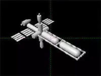 Satellite Model russian space station Free 3D model