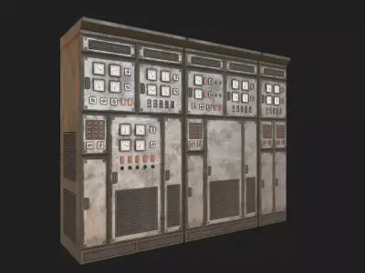 HQ PBR Switchboards  Low-poly 3D model