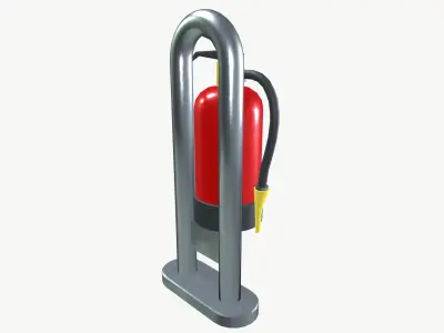 Fire Extinguisher Low-poly 3D model 34