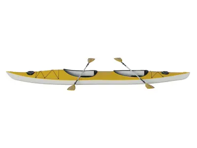 Kayak 02 Low-poly 3D model