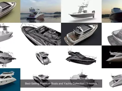 Best-Selling Premium Boats and Yachts Collection 3D Model Pack