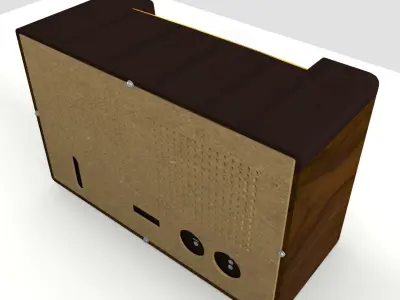 Old Radio Cabinet 3D model