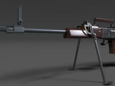 Special Purpose Individual Weapon  1963 Battle Rifle Prototype   Low-poly 3D model