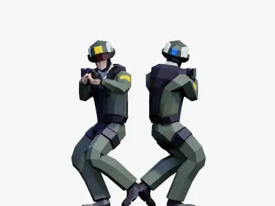 Special Forces Soldiers - Animated and Rigged Low-poly 3D model