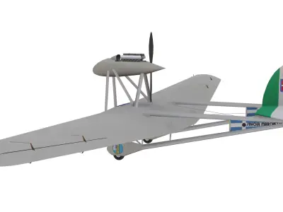 Savoia-Marchetti S64 Low-poly 3D model