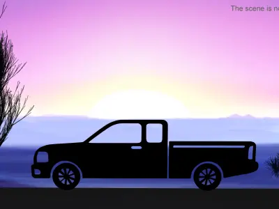 Car Pickup Silhouette 3D model