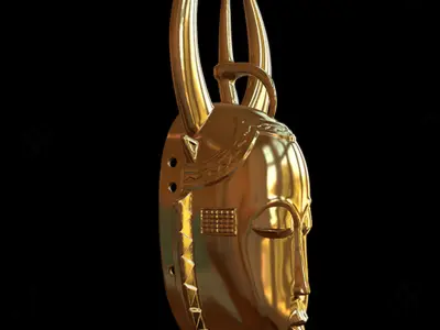 Vintage Guro Face Mask 3D Printable  3D print model