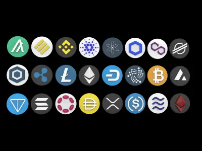 Cryptocurrency Logo 3D model