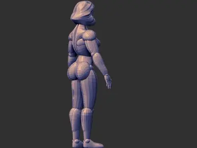 Female Lowpoly 3D print model