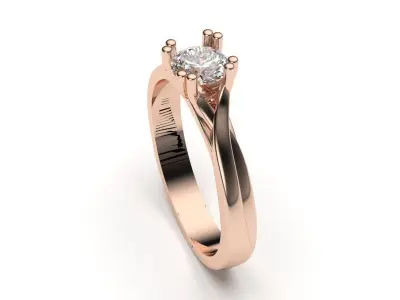 solitaire with ring sizes  8 part S53 3D print model