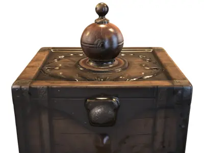 Mysterious Antique Puzzle Box 3D model