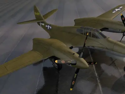 McDonnell XP-67 Moonbat 3D model