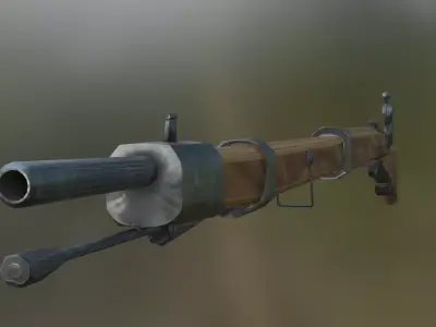 Musket Free low-poly 3D model