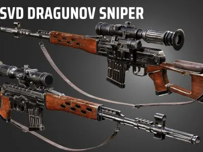 SVD Dragunov sniper 3D model