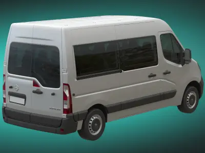  Opel Movano L2H2 Minibus 2019 3D model