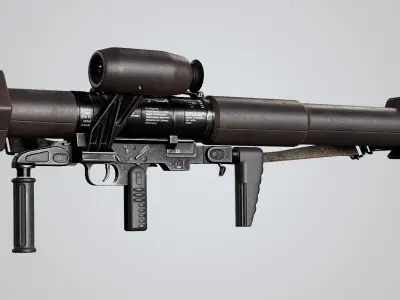 Pnzerfaust 3 rocket launcher game ready asset Low-poly 3D model