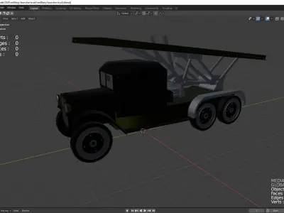 military launcher truck 3D model by wayokama72