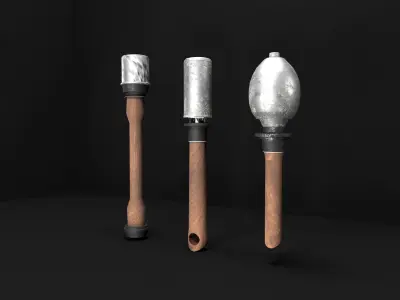 Frag Grenade Low-poly 3D model