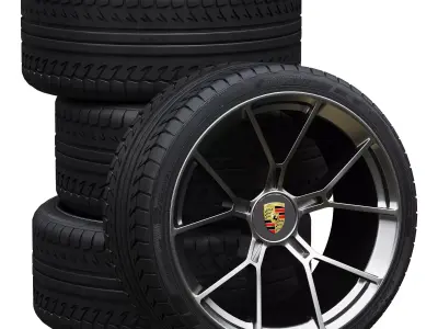 Porsche wheels 3D model