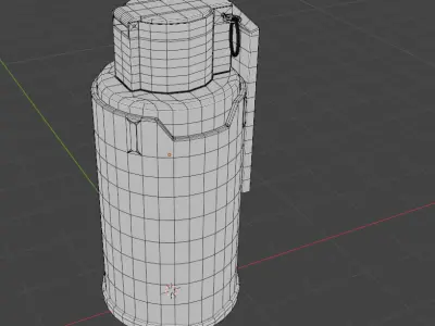 smoke bomb Low-poly 3D model