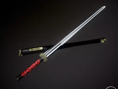 HanJian Sword Low-poly 3D model