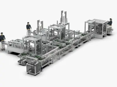 Automatic Soft Package Module Welding Line 3D model