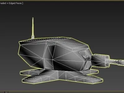 electric weapon Low-poly 3D model