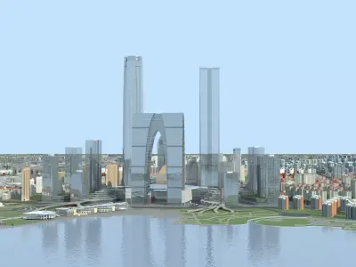 Suzhou Industrial Park   Jinji Lake   Suzhou CBD 3D model
