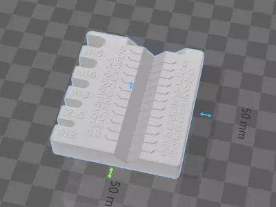 Metric screw mesuring metric Free 3D print model
