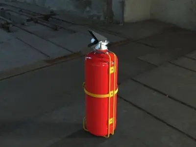 2Ltr Fire Extinguisher  Free 3D model