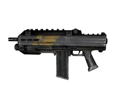 Assault Rifle Gun Rigged Low-poly 3D model