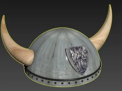 Viking helmet 3D model 12