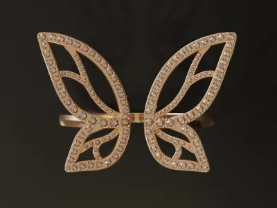 Butterfly Ring 3D print model
