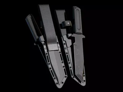 Military Tactical Knife Low-poly 3D model