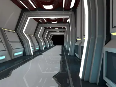 Sci Fi Corridor 3D model purchase
