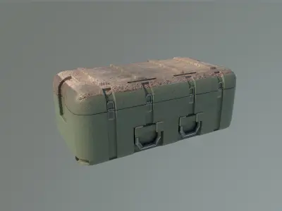military crate Low-poly 3D model purchase
