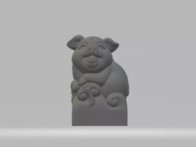 Pig Seal 3D print model