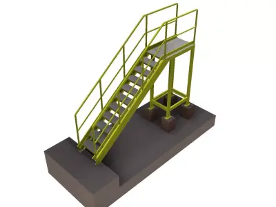 Steel ladder 3D model by 3DDigitalFiles