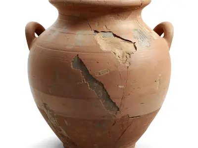 Ancient Egyptian Pottery Pot 3D Model Analysis Low-poly 3D model