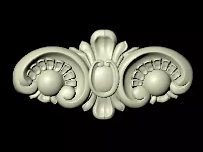 Central decor ornament for furniture 3D model 1146