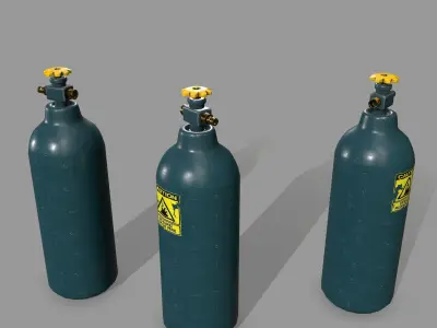 Oxygen Tank Low-poly 3D model order