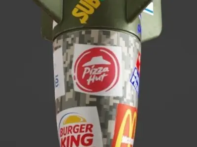 Military Bombs on Gaza Free low-poly 3D model