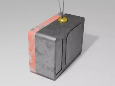Retro Rusty TV  Vintage Old Television 3D Model 3D model