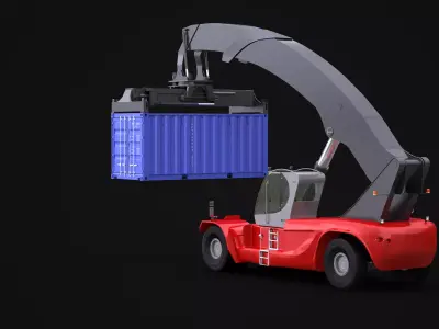 Generic Reach Stacker 10ft Container 3D model