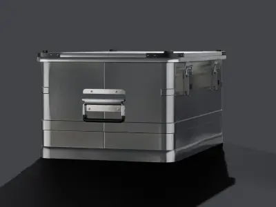 Aluminum Container 003 S 3D model