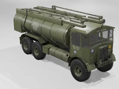 AEC Matador Fuel Bowser Low-poly 3D model