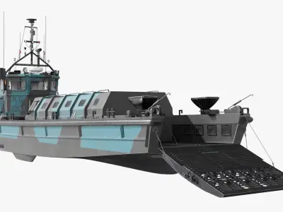LCVP Landing Craft 3D model