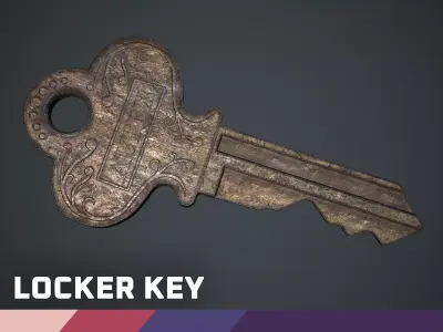 Locker Key Low-poly 3D model