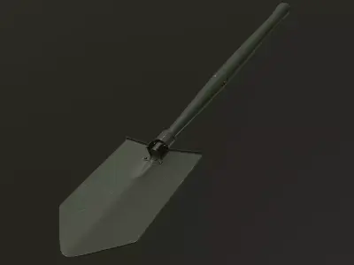 Military Shovel Low-poly 3D model
